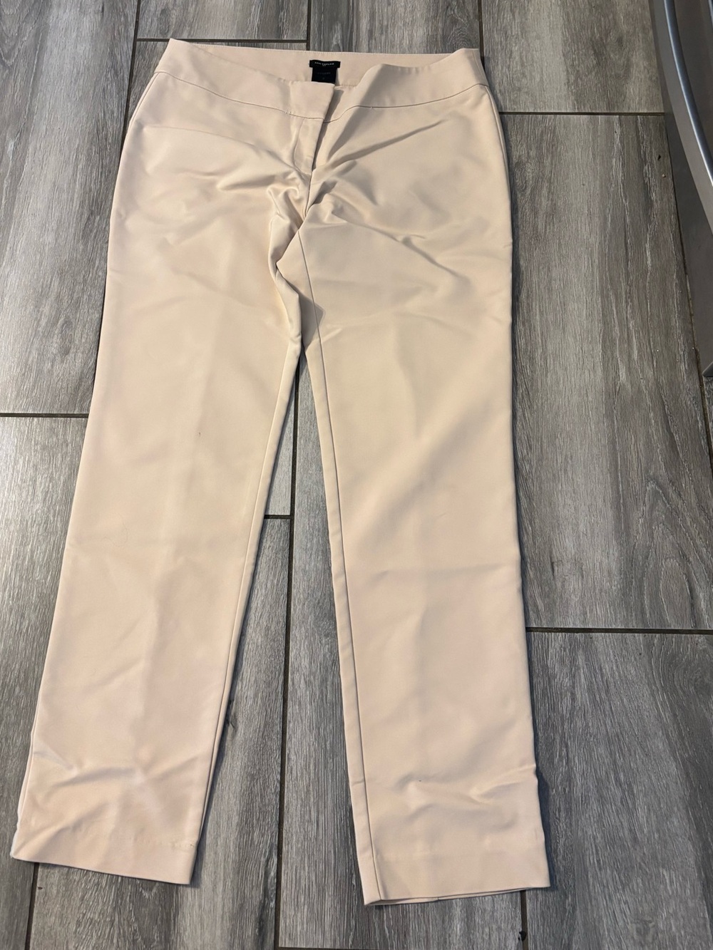 Women’s Beige Stretch Slim Ankle Pants